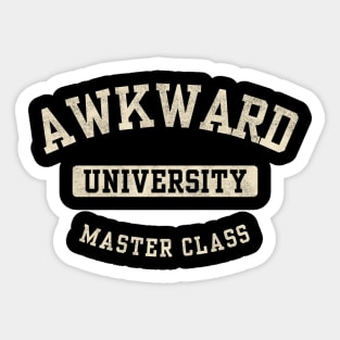 Awkward University Master Class – Introvert College Parody Sticker